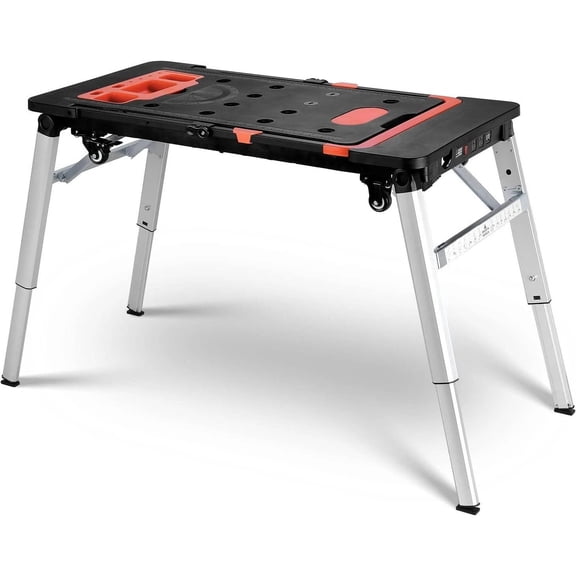Folding Work Table Portable Workbench, Sawhorse, Scaffold, Platform, Car Creeper