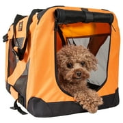 Pet Life ® '360° Vista View' Zippered Soft Folding Collapsible Durable Metal Framed Pet Dog Crate House Carrier