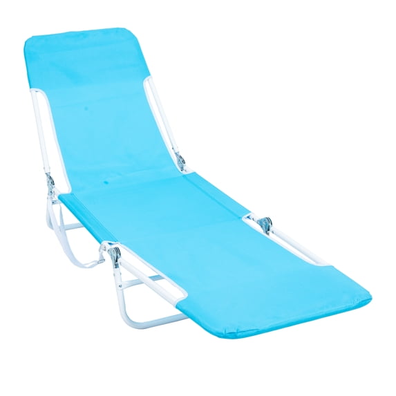 Rio Beach 2 x 3 x 3 ft Blue Folding Beach Lounger