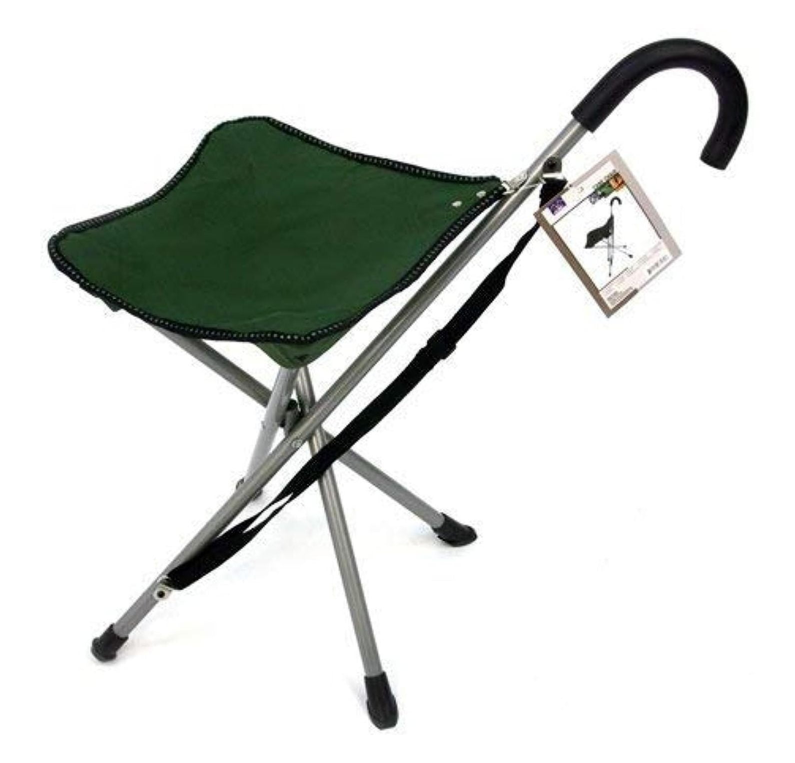 Folding cane chair Walking stick with stool