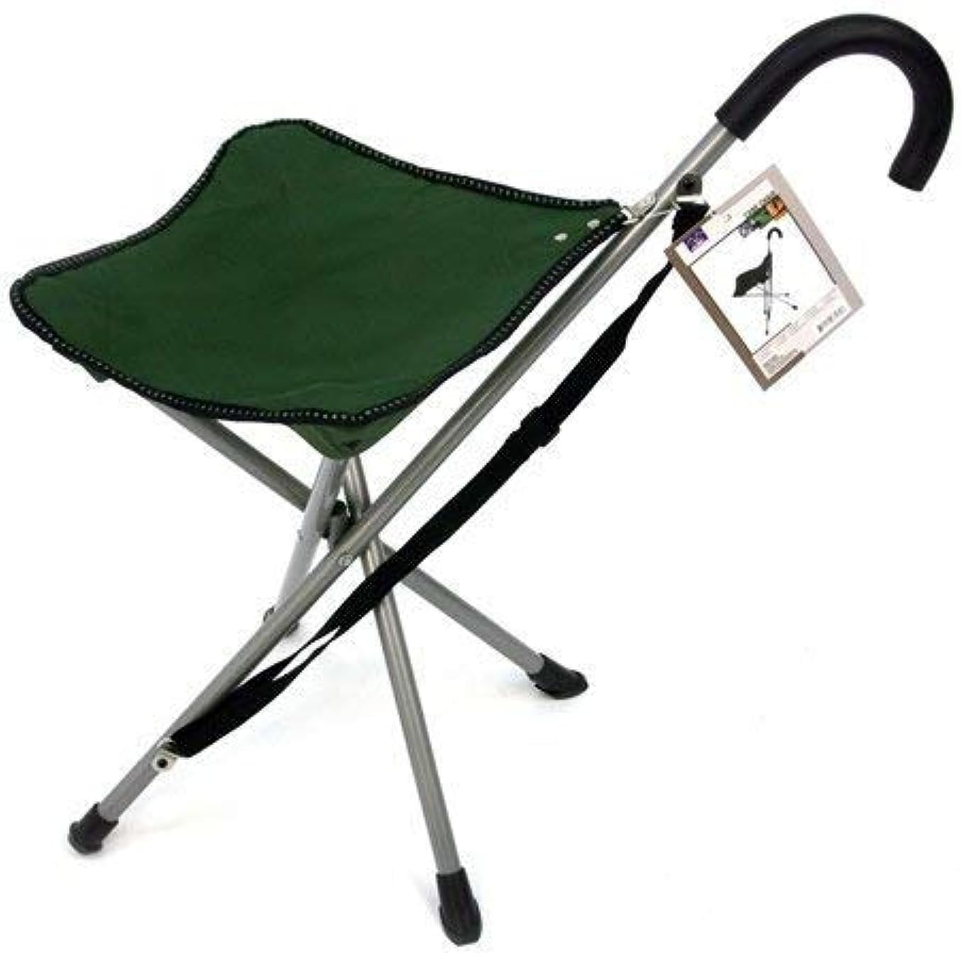 Folding cane chair Walking stick with stool