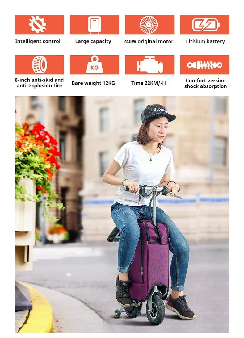 Folding electric suitcase Ultralight portable suitcase with battery