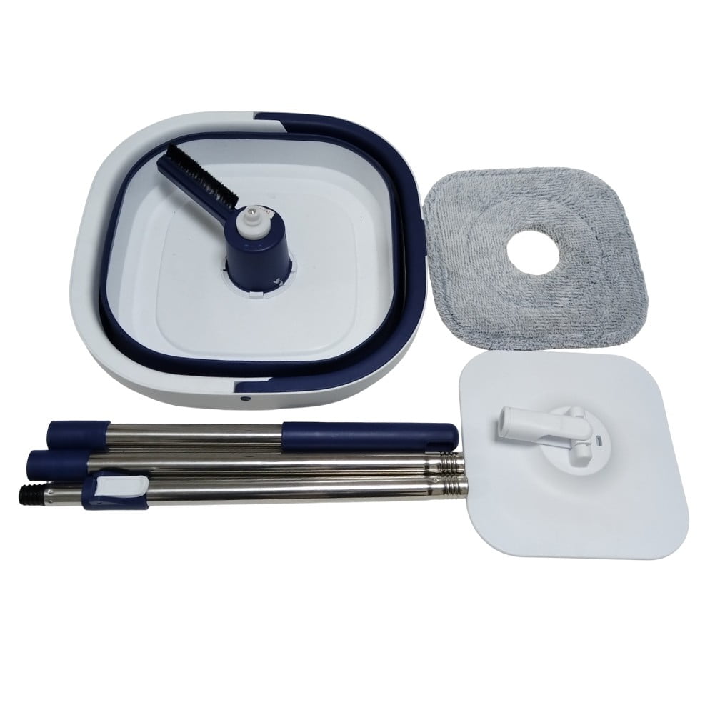 Folding mop set household kitchen bathroom floor mop with bucket cleaning tool