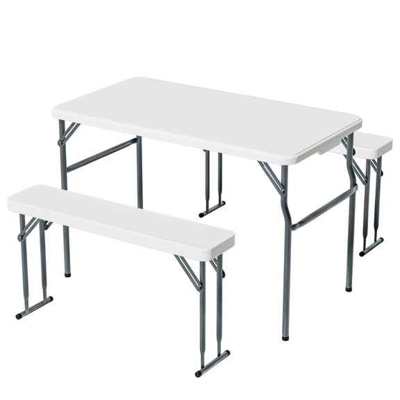 Folding picnic tables with benches, Picnic Table Set Camping Table for Outdoor Indoor, folding table and chairs for Parties Wedding Camping(Picnic Table Set)