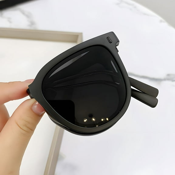 Folding sunglasses for women with a high-end feel, outdoor sun protection sunglasses for men's driving, UV resistant and strong light resistant sunglasses
