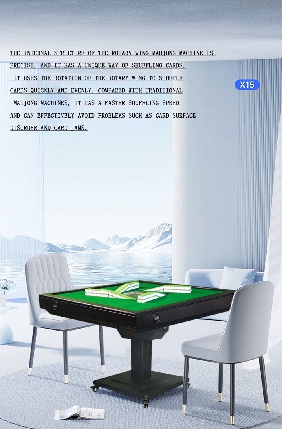 Madjong Table HUANGZHE Folding Table, Automatic Mahjong Table, Modern Black Design ...