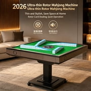 HUANGZHE Foldable Automatic Mahjong Table for American and Chinese Rules, 42mm