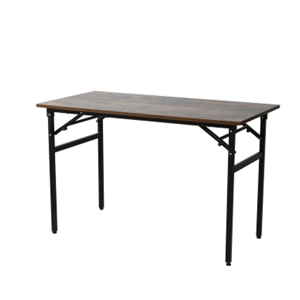 Folding table desk computer Workstation, Black & Brown
