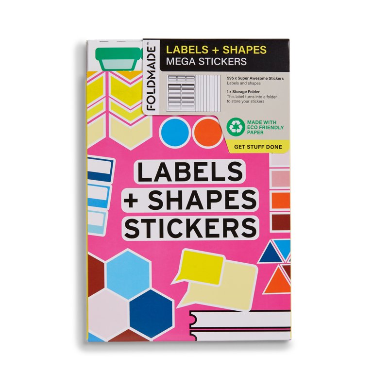Foldmade Stickers, Multiple Sizes, Styles, Patterns, Colors, and 