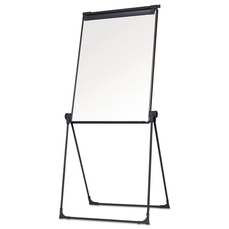 MasterVision® Magnetic Gold Ultra™ Footbar Folds-To-A-Table Easel, Steel, Black