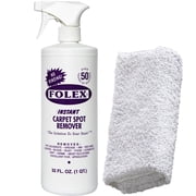 Folex Carpet Cleaner, 32oz + Daley Mint Towel - Instant Spot Remover Carpet Spray for Upholstery, Rugs, Carpets, Home Cleaning
