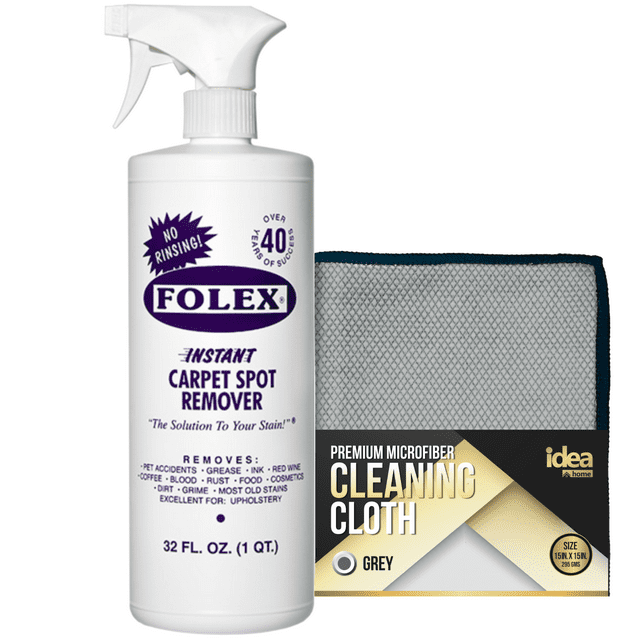 Folex Instant Carpet Spot Remover 32 oz Bundle with Idea Home Premium