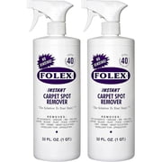 2 Pack Folex Instant Carpet Spot Remover Carpet Cleaner - 32 oz - Removes Pet Accidents, Grease, Red Wine and More