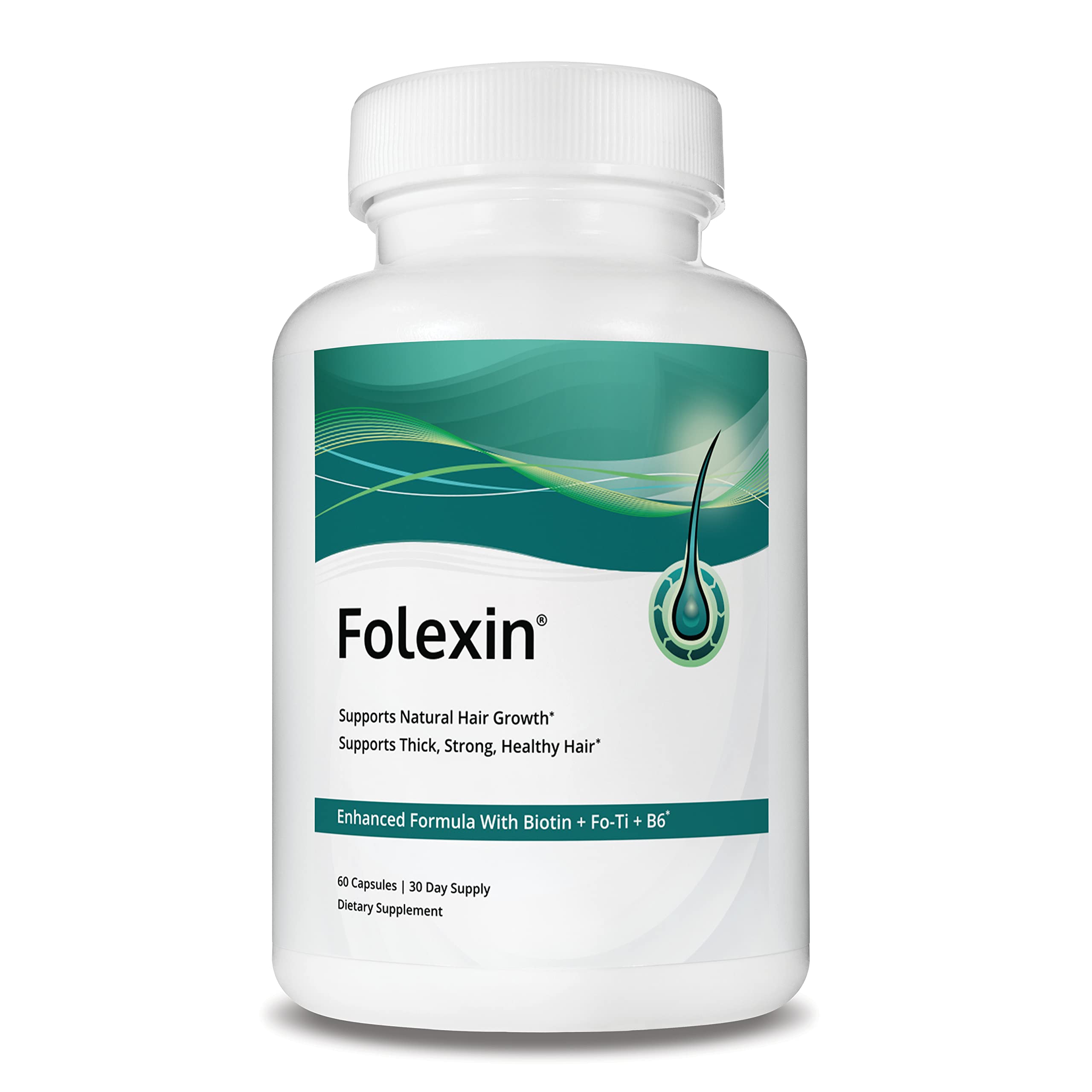Folexin Hair Growth Support Supplement for Women & Men with Biotin
