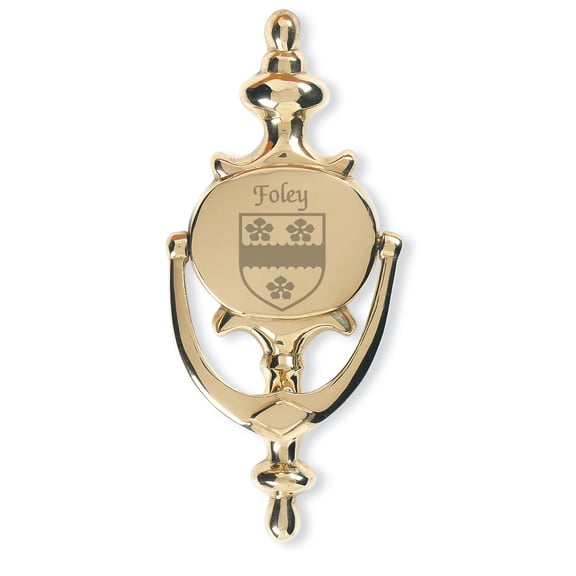 Foley Irish Coat of Arms Brass Door Knocker