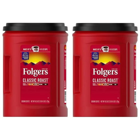 Folger Classic Roast Ground Coffee Medium Roast (43.5 oz.) - 2 Pack