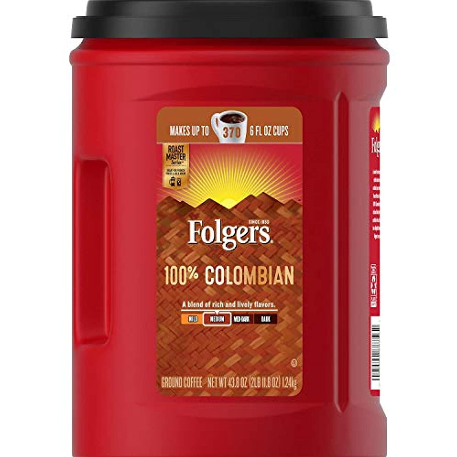 Folgers 100 Colombian Blend Ground Coffee, 35Oz Can