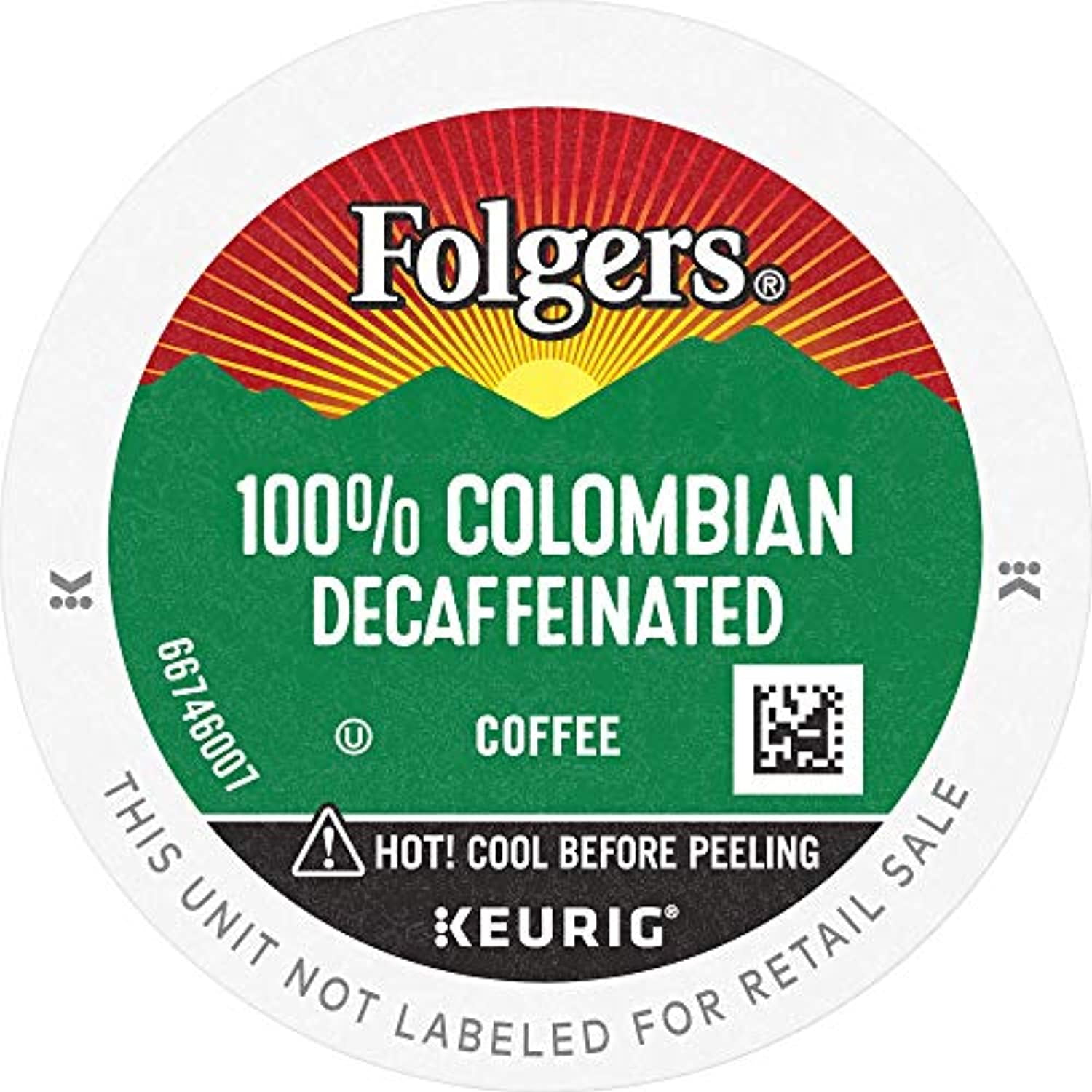 Folgers 100 Colombian Decaf Medium Roast Coffee, 12 Keurig KCup Pods