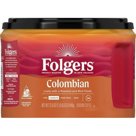 Folgers 100% Colombian Medium Roast Ground Coffee - 22.60 oz