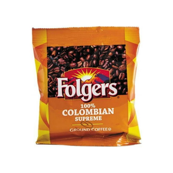 Folgers 100% Colombian Pouch Coffee, 1.75 Oz., Carton Of 42 Bags