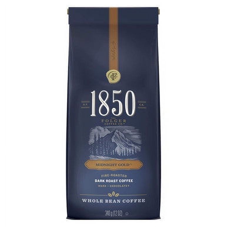 Folgers, 1850 Midnight Gold, Whole Bean Coffee, 340g/12oz., {Imported