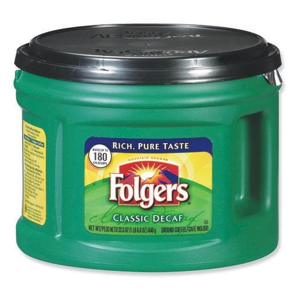 Folgers 2550030406 22.6 oz. Classic Roast Decaffeinated Ground Coffee