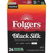 Folgers Black Silk, Dark Roast Coffee, Keurig K Cup Pods, 24 Count Box
