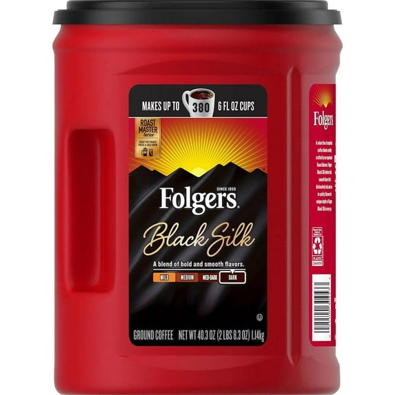 Folgers Black Silk Ground Coffee, 40.3 Ounces 44.0 Ounces 40.3 Ounce 1