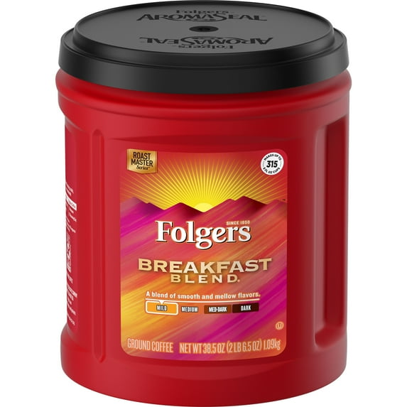 Folgers Breakfast Blend Coffee, 38.5-Ounce