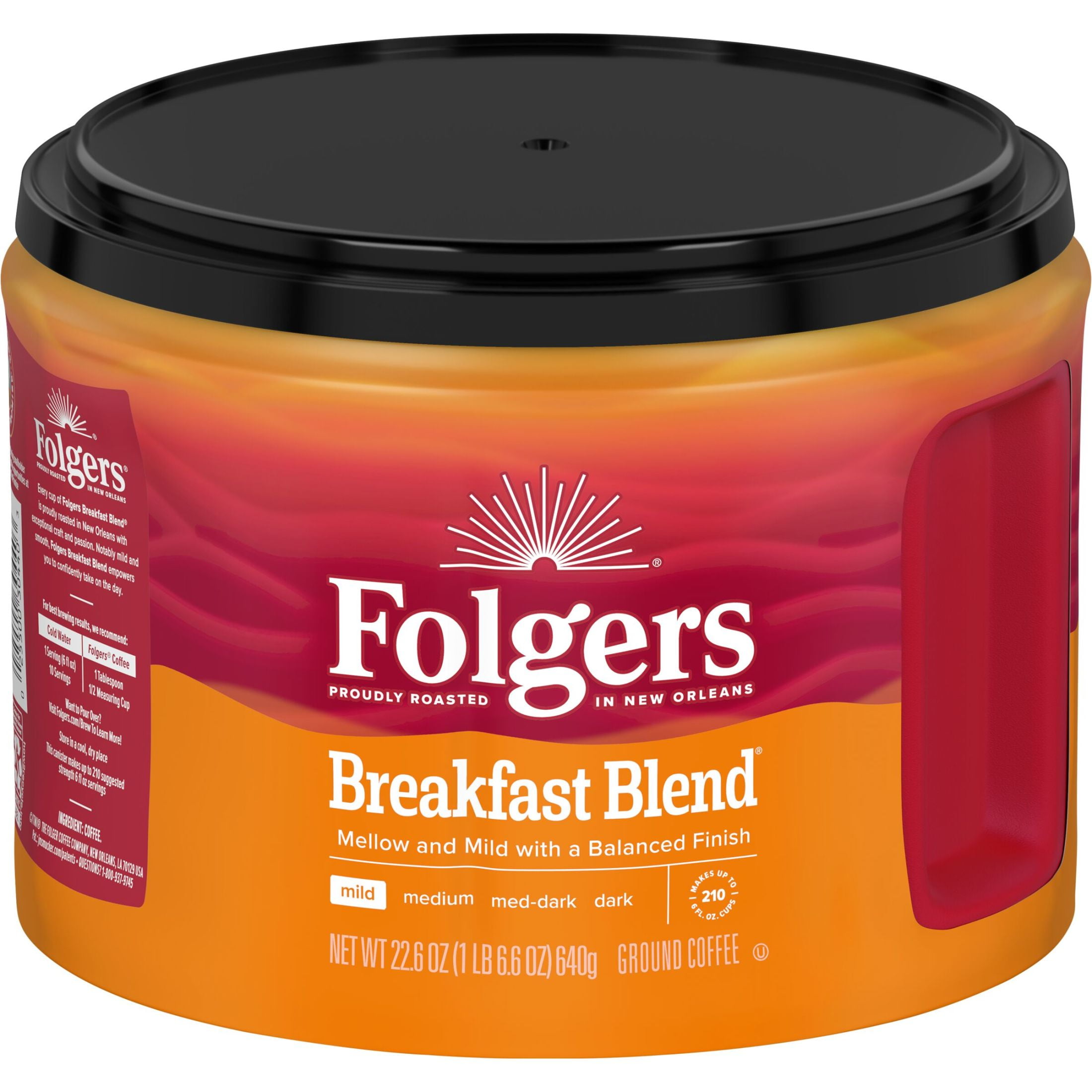 Coffee, Breakfast Blend, 22.6 oz Canister Coffee, Breakfast Blend, 22.6 oz Canister