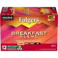 thumbnail image 1 of Folgers Breakfast Blend Keurig k-Cup Pods Mild Roast Coffee 12 Count (Pack of 16), 1 of 9