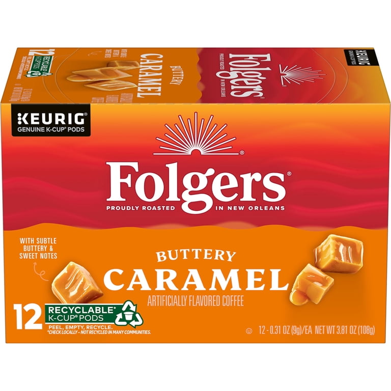 folgers vape flavors Buttery Caramel Artificially Flavored Coffee, 12 Count Box Province:Manitoba Order yours and enjoy. switch on bottom of Peach Raspberry Kiwi Freeze