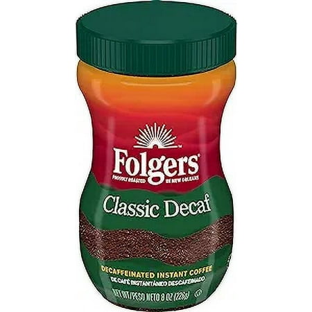 Folgers Classic Decaf Instant Coffee, 8 Ounce