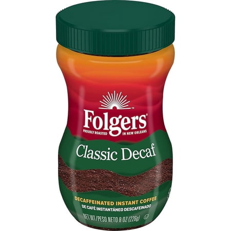 Folgers Classic Decaf Instant Coffee, 8 Ounce