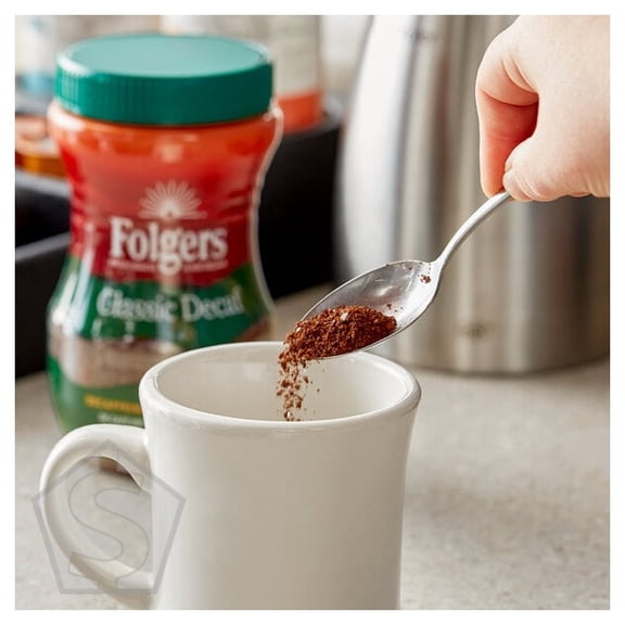 Folgers Classic Decaf Instant Coffee 8 oz. - 6/Case