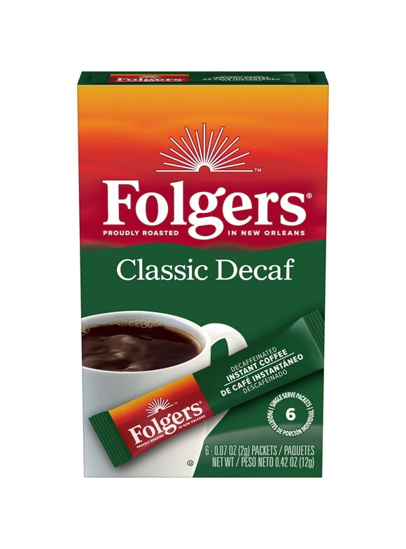 Folgers Classic Decaf Ground Coffee - Medium Roast, 36 Pre-measured Fraction Packs (.9 Oz Each)