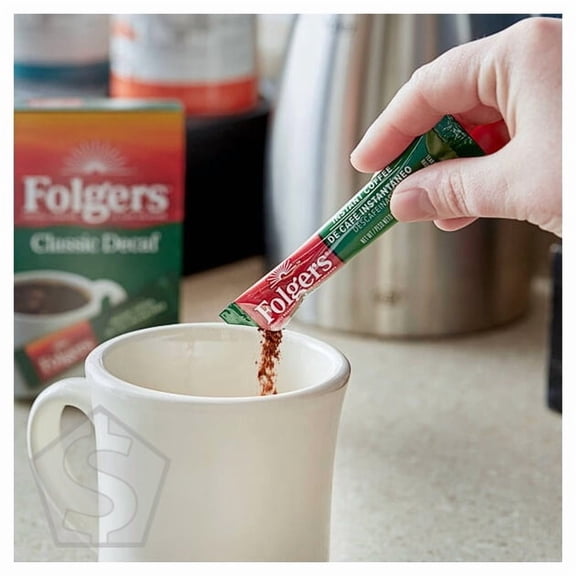 Folgers Classic Decaf Instant Coffee Packets - 72/Case