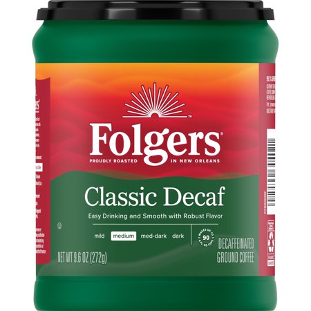 Folgers Classic Decaf Medium Roast Ground Coffee - 9.6 oz (Packaging May Vary)