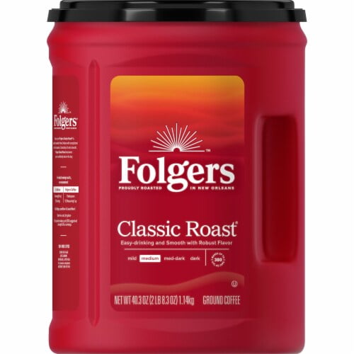Folgers Classic Roast Medium Roast Ground Coffee - 40.3 oz