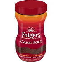 Folgers Classic Roast Instant Coffee, 12-Ounce Jar