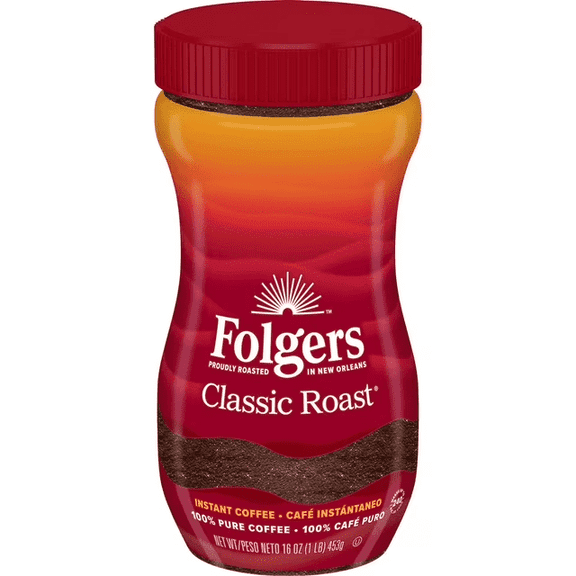 Folgers Classic Roast Instant Coffee Crystals (16 Oz.)