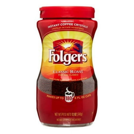 Folgers Classic Roast Instant Coffee Crystals 12 oz (Pack of 20)