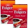 thumbnail image 1 of Folgers Classic Roast Instant Coffee Crystals, 7 Single Serve Packets (2 Boxes, 14 Sachet Total) 100% Pure Coffee Medium Roast Convenient On the Go Coffee Powder & CUSTOM Storage Carrier, 1 of 7