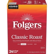 Folgers Classic Roast, Medium Roast Coffee, Keurig K Cup Pods, 24 Count Box