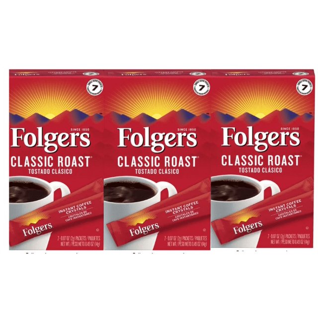 Folgers Classic Roast Single Serve Medium Roast Instant Coffee Packets
