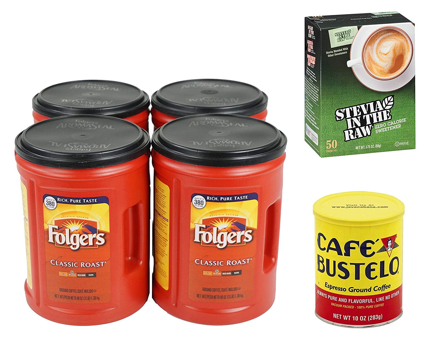 Folgers Coffee Bar Combo 448oz Classic Roast Coffee, 110oz Cafe