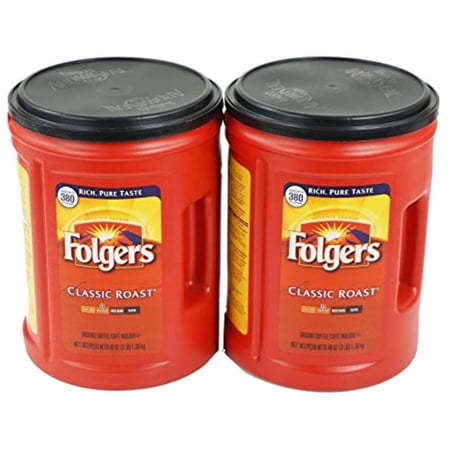 Folgers Classic Medium Roast Ground Coffee 48 Oz, (Pack Of 2)