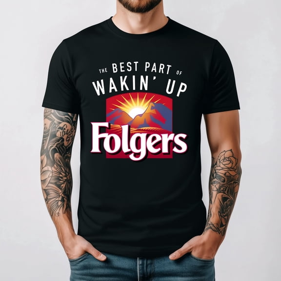 Folgers Coffee Drink Cool Fan Graphic Design Image Fun Fan Gift Graphic Tee,for men and women up to 5XL