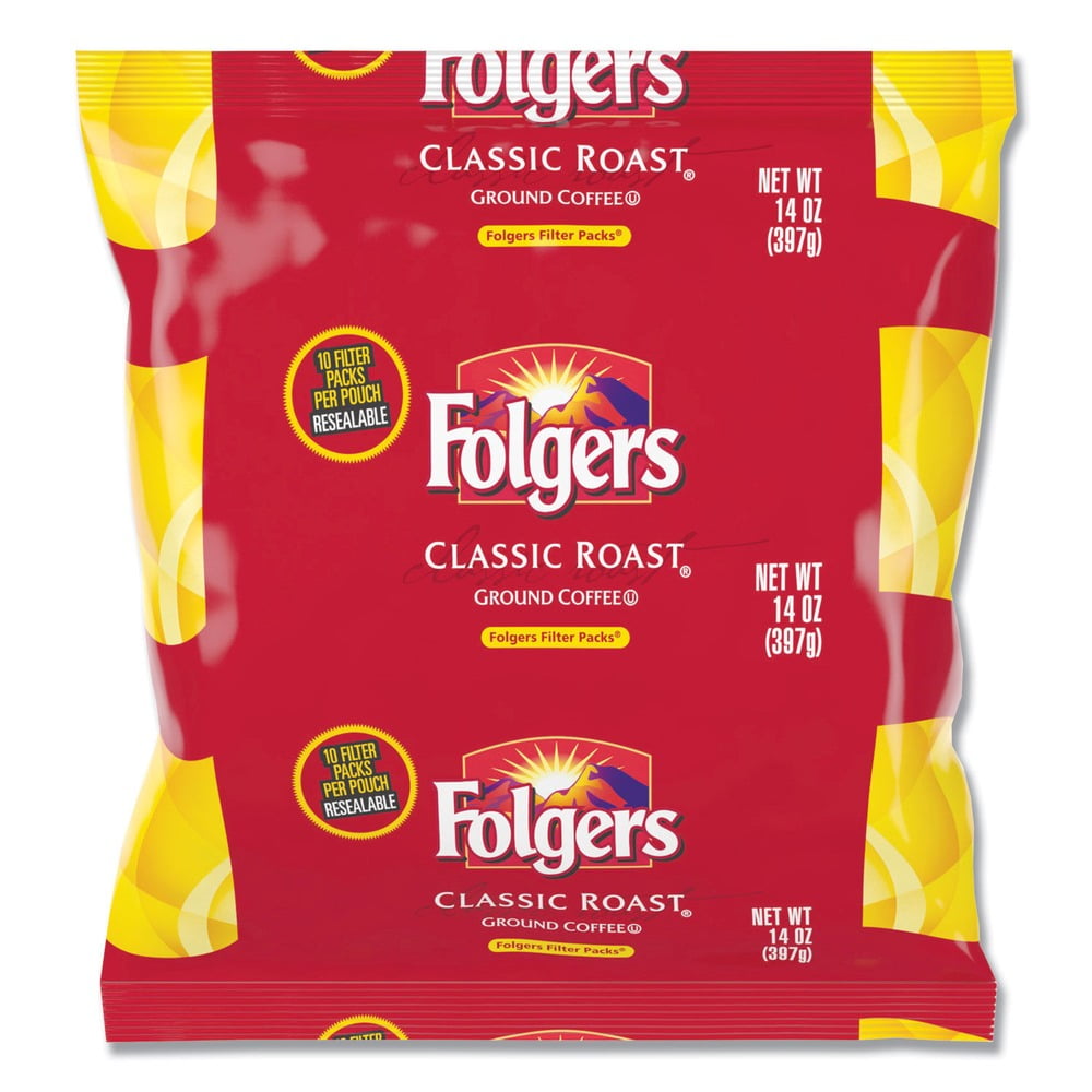 Folgers Coffee Filter Packs, Classic Roast, 40 Count,