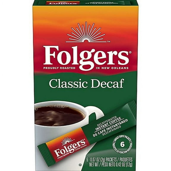 Folgers Coffee Instant Classic Decaf - 6-0.07 Oz